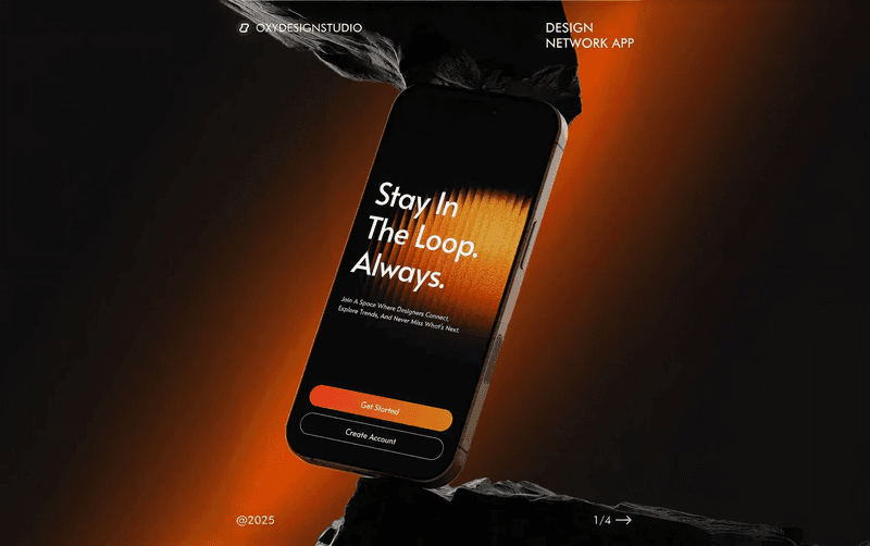 Mobile interface design mockups
